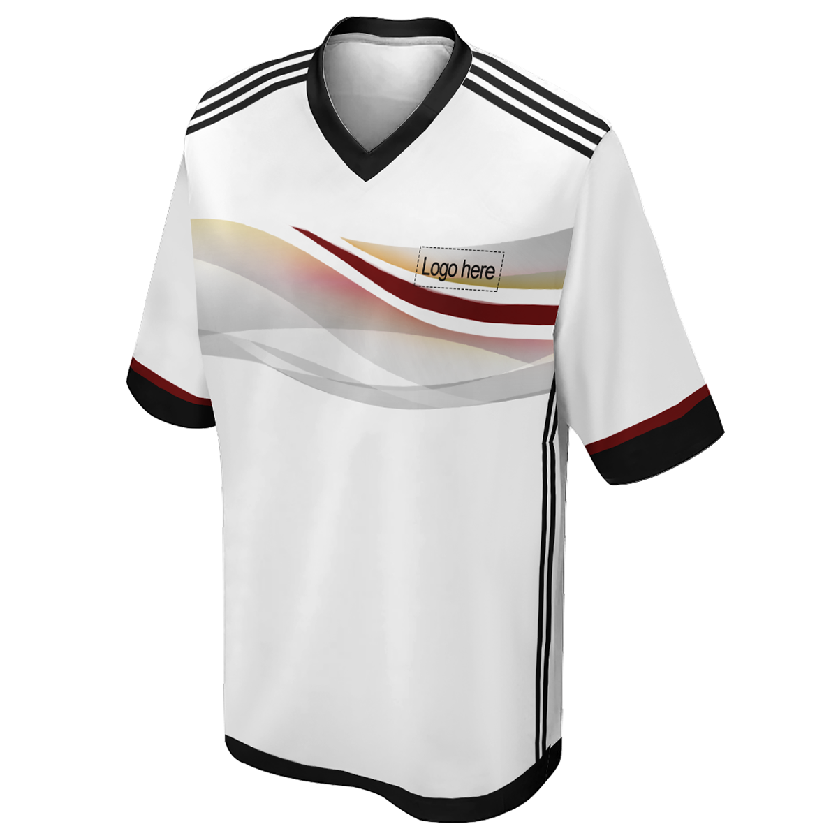 Camisa de futebol personalizada masculina autêntica da Copa do Mundo da Alemanha com nome