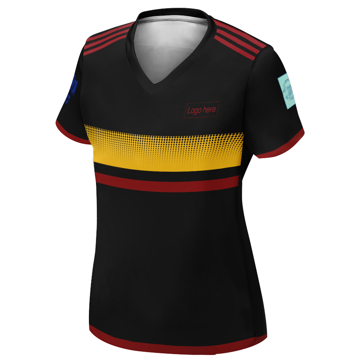 Camisa de futebol feminina autêntica da Copa do Mundo da Colômbia personalizada com logotipo